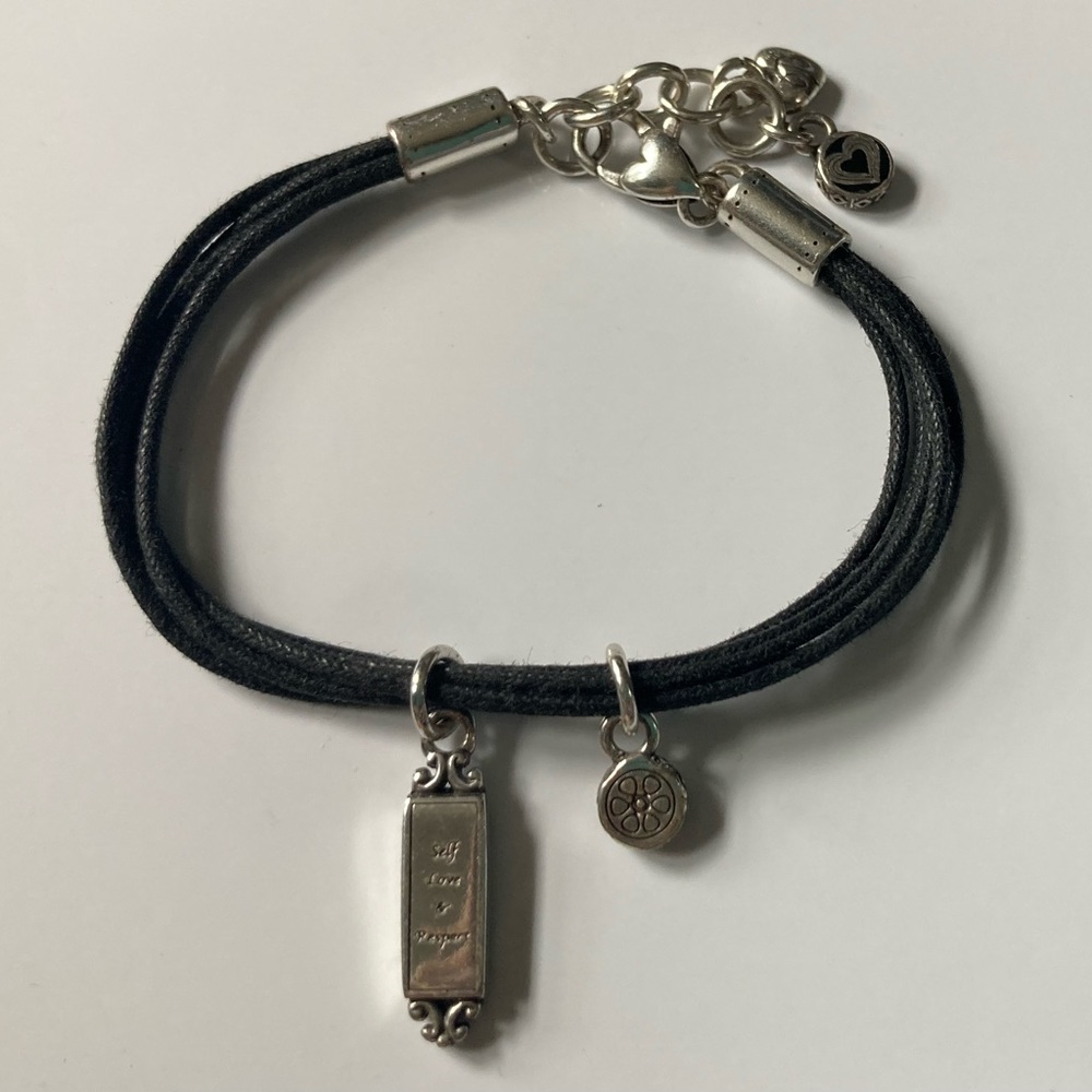 BRIGHTON Black & Silver Tone Charm Bracelet - Picture 4 of 8